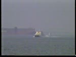 Katamaran-Fähre zwischen der Isle of Wight und Portsmouth am 6. Mai 1990. 